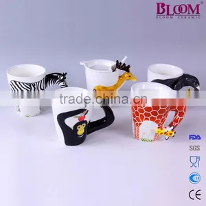 3D Hand Painting Animal Shape Ceramic Creativity Mug thumbnail-1