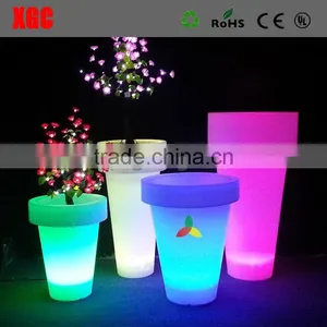 Lighting up Plastic Decorative Flower Pots, Outdoor Flower Pot GD120 thumbnail-1