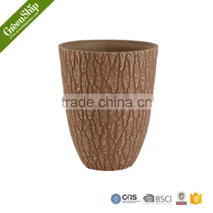Plastic Flower Pot Planter/UV Protective Wooden Type Plastic Flower Pot for Home Garden Decoration thumbnail-3