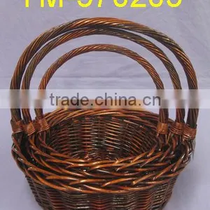 Round Willow Basket Made of Full Willow thumbnail-1
