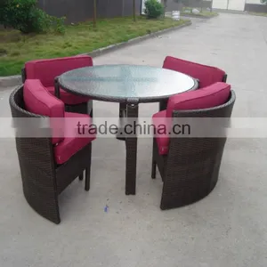 Evensun Modern Space-Saving Dining Table And Chair Set thumbnail-1