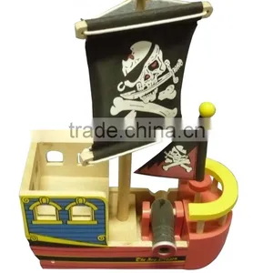 Wooden Pirate Ship Toy thumbnail-1