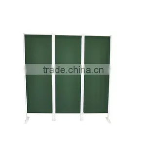 3 Pieces Privacy Room Divider Grey Folding Paravent thumbnail-3