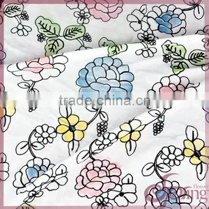 Elegant Big Floral Printed Embroidered Cotton Lace Fabric for Dress/blouse thumbnail-1