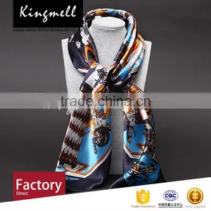 Custom Fashion Digital Printing Polyester Satin Lady Scarf thumbnail-1