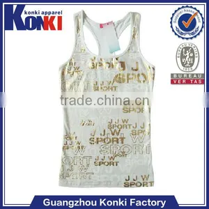 Bulk Custom 2014 Most Popular Loose Fit Ladies Tank Top thumbnail-1