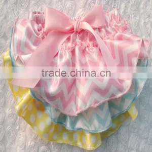 Fancy Ruffle Newborn Baby Girls Satin Panties Ruffles Bloomers thumbnail-6