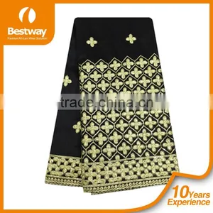 2015 Champagne Lace Wedding Dresses Latest Fashion Bestway Textile African Raw Silk George Fabric thumbnail-6