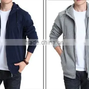 New China Professional Wholesale Cheap Plain Zipper Pocket Hoody thumbnail-3