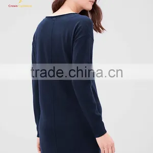 Latest Winter Wool 100 Cashmere Sweater Dress Women thumbnail-3