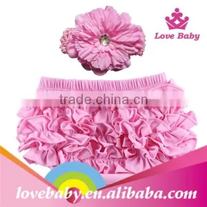 Princess Baby Girls Cute Bloomers Ruffle PP Pants Shorts Bow Nappy Diaper Cover 1-3Y LBS5052508 thumbnail-1