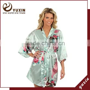 Satin Wedding Robes Silk Bridal Party Bathrobes RS1-0014 thumbnail-1