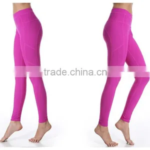 Toning Belly in Tall Waist Tight Yoga Ninth Pants 85% Polyester + 15% Spandex Women Wholesale Yoga Pants thumbnail-6
