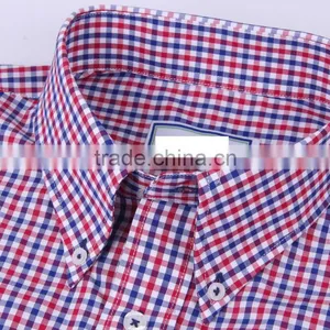 2017 Two Colors Check Men's Long Sleeve Button Down Collar Shirt thumbnail-4