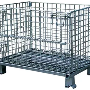 Heavy-duty Zinc Coated Wire Mesh Container , Wire Pallet Cage thumbnail-1