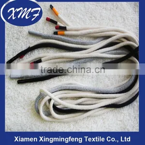 Factory Price Round Waxed Cotton Shoelaces With Rubber Tips thumbnail-2