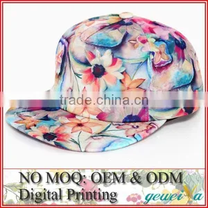 OEM Custom Hip Hop Digital Printing Lady Hat thumbnail-1