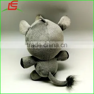 Custom Stuffing Plush Cute Rhinoceros Baby Pacifier Clip thumbnail-3