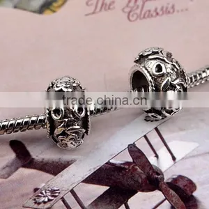 Mix Antique Silver Plated Oxidized Metal Beads Charms Set Mix Lot,Antique Silver Starter Charm Bracelet Spacer Beads Fits thumbnail-2