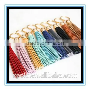 Fashion Women Multiple Colors Leather Tassel Keychain thumbnail-1