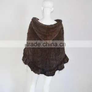 SJ467 2017 Newest Winter High Quality Cape Cape Mink Fur Coat Poncho for Women thumbnail-3