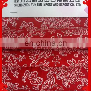 2015 Latest Italy Design Pattern Cotton Poplin Red Flower Wholesale Printed Shirting Fabric thumbnail-1