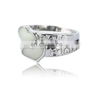 Best Frineds Heart Silver Glow in the Dark Jewelry Ring New thumbnail-2