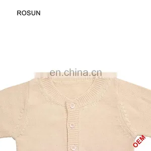 Guangzhou Factory White Hand Knit Wool Designs Baby Boy Sweater thumbnail-4