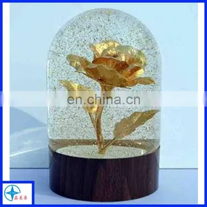 Golden Rose Snow Glob thumbnail-1