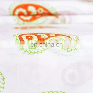 Indian Beautiful Hand Block Cotton Fabric Crafting Dressmaking Sewing Fabric By Meter thumbnail-3