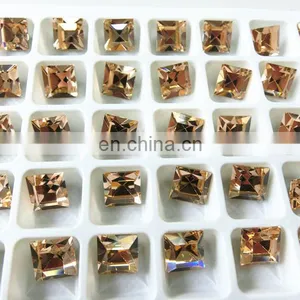 Crystal Pointback Fancy Stone Cabochon Cushion Cut thumbnail-2