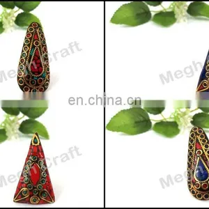 Kuchi Tribal Ring- Antique Jewelry - Banjara Boho Gypsy Ring- Banjara Fashion Earrings-Indian Fashion Designer Banjara RINGS thumbnail-1