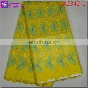 Sale Well African Wedding Big Voile Lace Fabrics LA2342 thumbnail-2