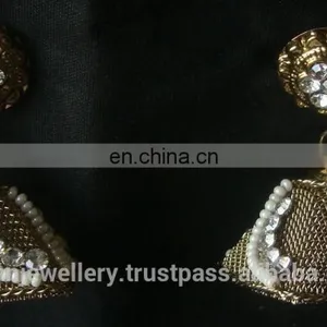 Indian Jewelry Jhumka Earrings, Big Jhumka, Gold Silver Plated Earrings Manufacturer thumbnail-4