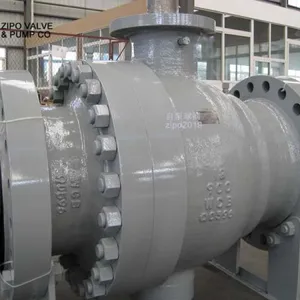 API6D Cast Steel Body WCB or CF8 Flange Trunnion Ball Valve thumbnail-4