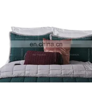 Sherpa Comforter and Throw Combo Set, Ultra Softy Fluffy Warm Checker Plaid Pattern Cold Winter Bedding Set thumbnail-3