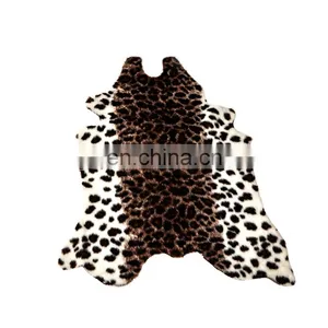 Center Jagura Leopard Custom Bedroom Fluffy Area Fur Floor Rugs Carpets In Bulk thumbnail-6