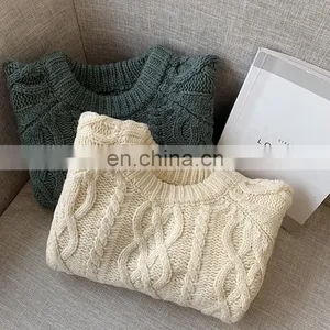 3516 Soft and Warm Autumn Kids Girls Pullover Knitted Sweater thumbnail-6