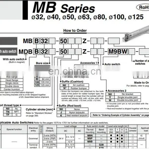 SMC Double Acting Cylinder MBD50-150Z-XB6 thumbnail-6
