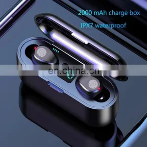 LED Display Headphone F9 TWS BT 5.0 Wireless Earbuds Earphone Auto Connect Sports Game Headset With Power Bank Charging Box I7s thumbnail-3