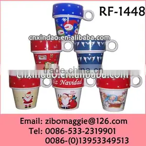 Hot Sale Daily Used Porcelain Cup With Christmas Design for Porcelain Cup of Coffee thumbnail-1