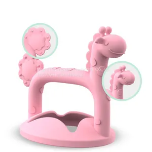 Silicone Baby Teething Toys Giraffe Teethers Chewing Toy Wholesale By Weiqi thumbnail-3