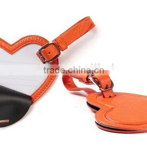 Colorful Genuine Cowhide Leather Luggage Parts Baggage Tags Travel Accessories for Decoration thumbnail-2