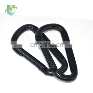 7.5*80mm D Type Safety Carabiner Snap Hook Spring Hook Plated Black Coated thumbnail-3