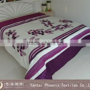 3D Purple Satin Comforter thumbnail-1
