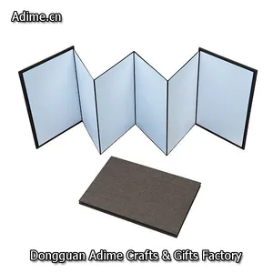 Fabric Linen Folding Out Photo Album Holder Stand Clips thumbnail-1