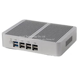 Partaker Fanless Mini PC Alder Lake-N Intel Core N100 Windows 11 Pro HTPC 2 x LAN 1 x DP 2 x HDMI WiFi Desktop Computer thumbnail-5