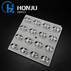 Hongzhu 50X50mm Outdoor Light Lens 5050 PC 16 In 1 Led Outdoor Lighting Street Light Lens thumbnail-2
