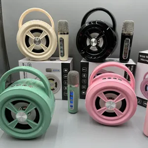 Factory Wholesale Wireless Portable Bluetooth K Song Speaker With Microphone Subwoofer Small Cross-border Mini Speaker thumbnail-1