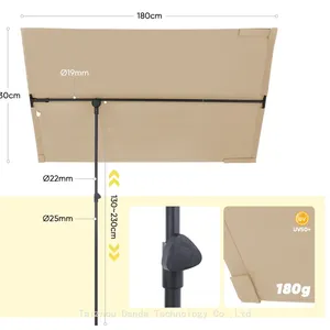 L180*W130*H130-223cm Steel Adjustable Umbrella thumbnail-3
